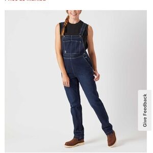 Duluth Trading 40 Grit 99% Cotton Denim Jeans Carpenter Pockets Overalls Large